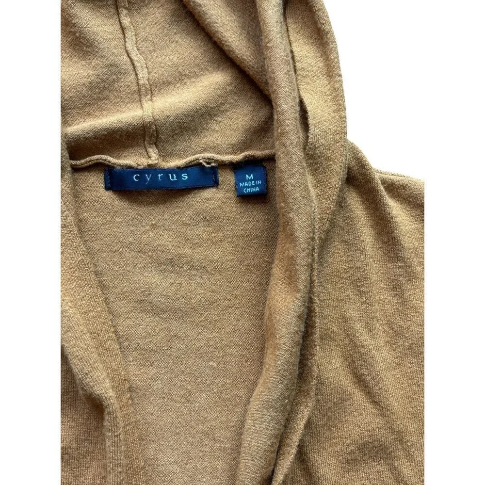 Cyrus Women's Dark Mustard Long Hooded Cardigan - Picture 4 of 8